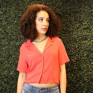 Wild Fable Button Drop Crop Top